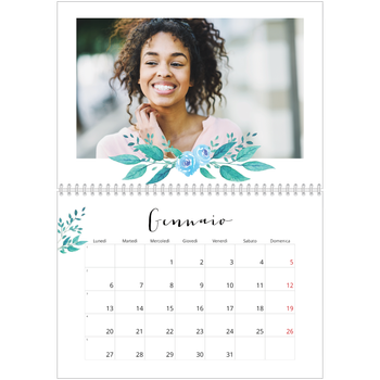 Calendario A4 Doppio — Illustrazioni floreali