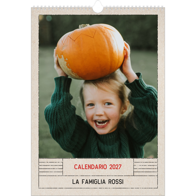 Calendario A3 verticale — Effetto timbro artigianale [copertina]