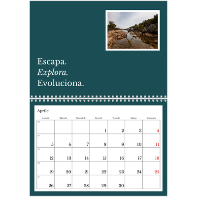 Calendario A4 Doppio — Terra editoriale [Aprile]