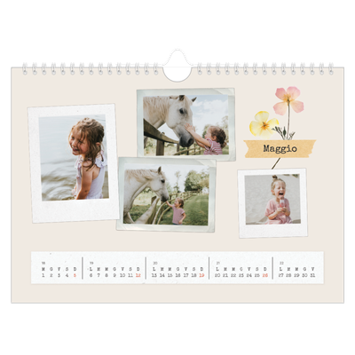 Calendario fotografico A4 — Scrapbooking vintage [copertina]