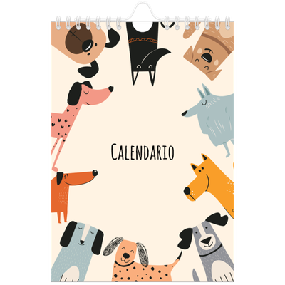 Calendario fotografico A5 — Zampette di cane e scarabocchi [copertina]