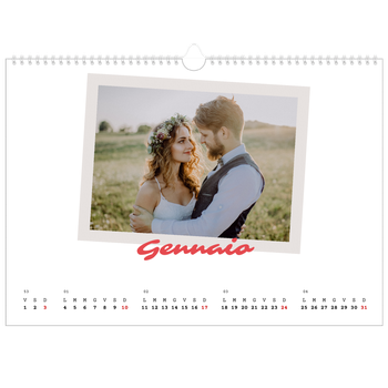 Calendario Fotografico A3 Orizzontale — Firmato in cremisi