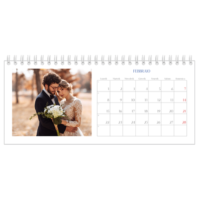 Calendari da tavolo — Classico cobalto [Febbraio]