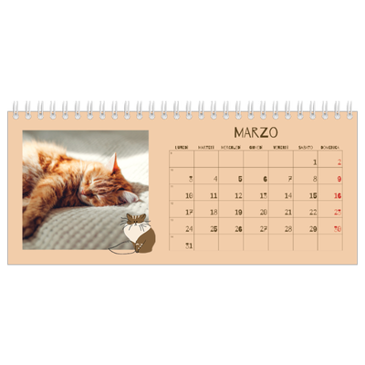 Calendari da tavolo — Gattino giocherellone [Marzo]