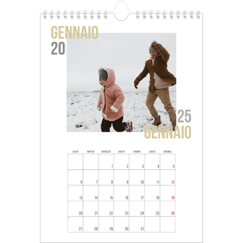 Calendario personalizzato A4 — Tipo di coppia