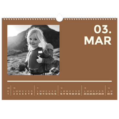 Calendario A3 orizzontale  — Contemporaneo [Marzo]