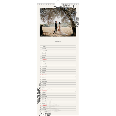 Calendario da cucina  — Inchiostro e edera [Marzo]