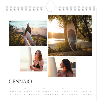 Calendario Fotografico Quadrato — Tramonti e surf