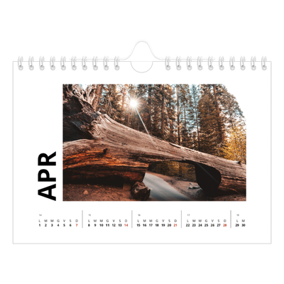 Calendario fotografico A5 — White space [Aprile]