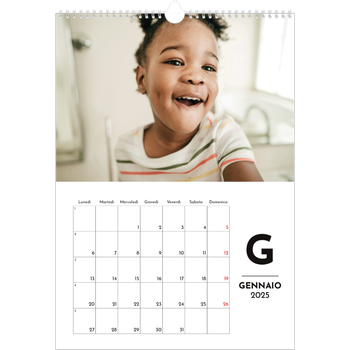 Calendario personalizzato A3 — Riflettore lettera