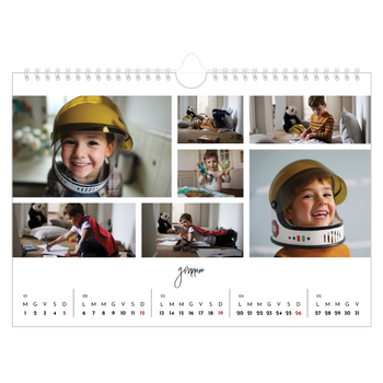 Calendario Fotografico A4 Orizzontale — Disposizioni fotografiche