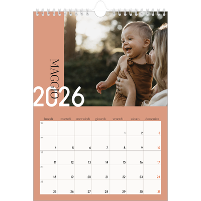 Calendario personalizzato A4 — Testo sovrapposto [copertina]
