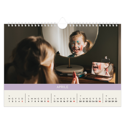 Calendario fotografico A4 — Capitoli pastello [Aprile]