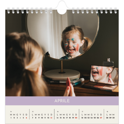 Calendari quadrati — Capitoli pastello [Aprile]