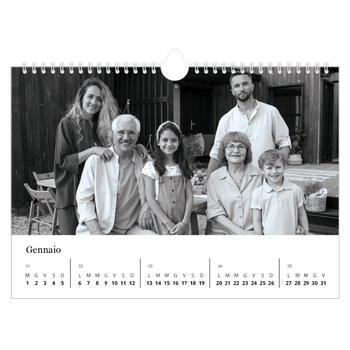 Calendario Fotografico A4 Orizzontale — Fuoco