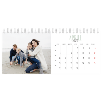 Calendari da tavolo — Tipografia mista [Aprile]