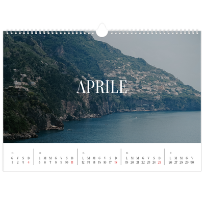 Calendario A3 orizzontale  — Fuga infinita [Aprile]
