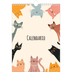 Calendario personalizzato A4 — Zampette di gatto e scarabocchi [copertina]