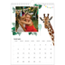 Calendario personalizzato A4 — Animali ad acquerello [Gennaio]