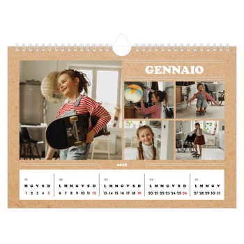 Calendario Fotografico A4 Orizzontale — L'editoriale di quest'anno