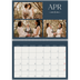 Calendario A4 Doppio — Ardesia e grazie [Aprile]