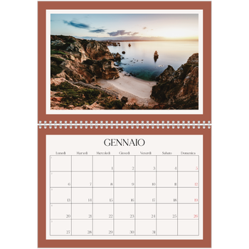 Calendario A4 Doppio — Colori classici
