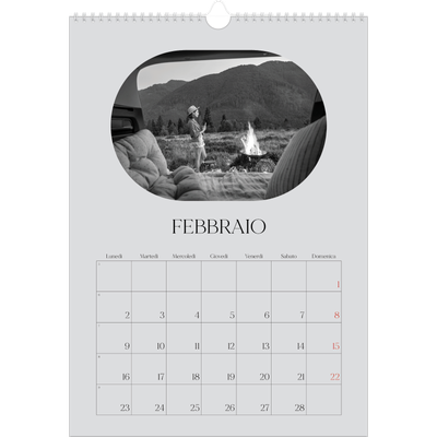 Calendario A3 verticale — La strada aperta [Febbraio]