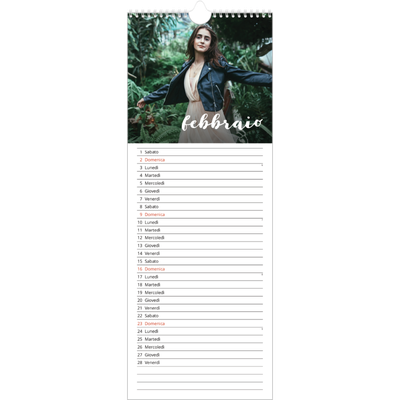 Calendario da cucina  — Scrittura semplice [Febbraio]