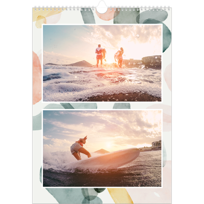Calendario A3 verticale — Punti ad acquerello [copertina]
