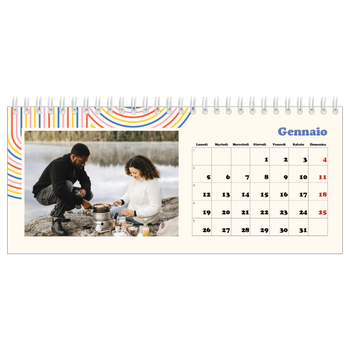 Calendario Fotografico da Tavolo — Strisce retro
