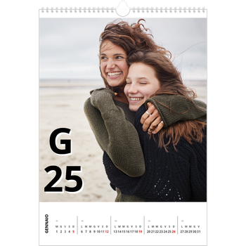 Calendario personalizzato A3 — Stile lettera