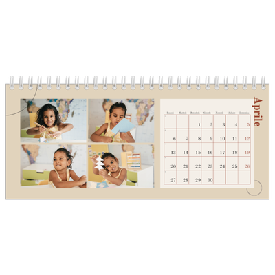 Calendari da tavolo — Testo asimmetrico [Aprile]