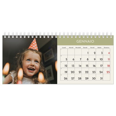 Calendari da tavolo — Capitoli pastello [Gennaio]