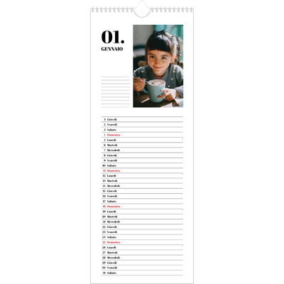 Calendario da cucina  — Serif e momenti [Gennaio]