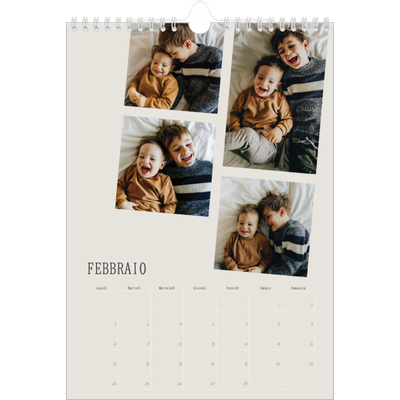 Calendario personalizzato A4 — Ricordi in movimento [Febbraio]