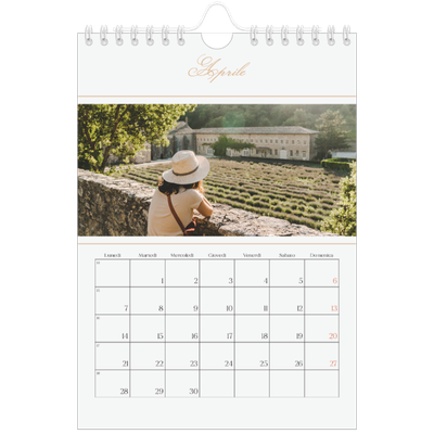 Calendario fotografico A5 — Banner di script d'oro [Aprile]