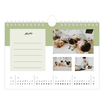 Calendario fotografico A5 — Calendario delle cose da fare [Marzo]