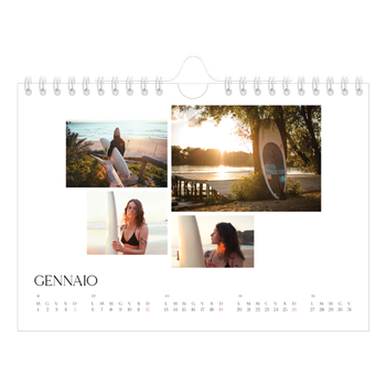 Calendario Fotografico A5 Orizzontale — Tramonti e surf