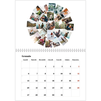 Calendario A4 Doppio — Forme di collage