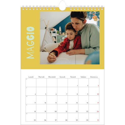 Calendario personalizzato A4 — Divertente colorato [copertina]