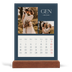 Calendario con supporto in legno verticale  — Ardesia e grazie [Gennaio]