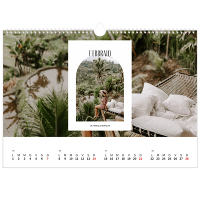 Calendario A3 orizzontale  — L'arco aperto [Febbraio]