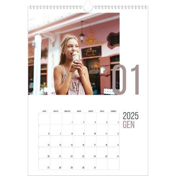 Calendario personalizzato A3 — Mesi numerati