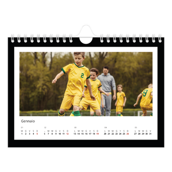Calendario Fotografico A5 Orizzontale — Cornice monocromatica