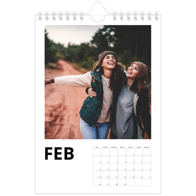 Calendario fotografico A5 — White space [Febbraio]