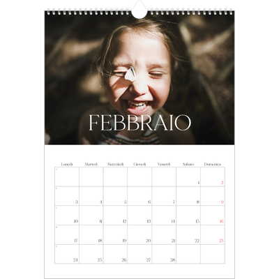 Calendario A3 verticale — Dodici grandi mesi [Febbraio]