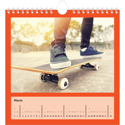 Calendari quadrati — Luminoso e vivace [Marzo]