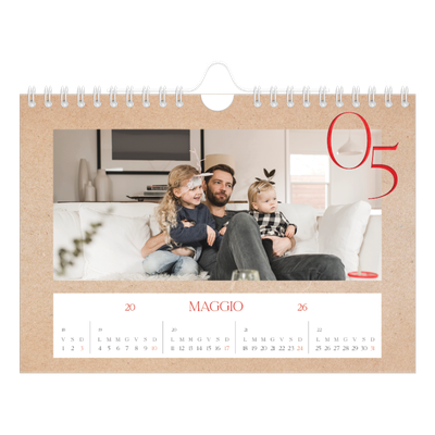 Calendario fotografico A5 — Esplosioni di rosso [copertina]