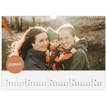Calendario Fotografico A3 Orizzontale — Adesivo fotografico