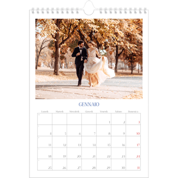 Calendario personalizzato A4 — Classico cobalto